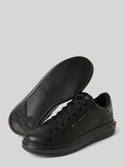 Peek & Cloppenburg Karl LagerfeldLedersneaker mit Label-Applikation in black Bis zu 65% Rabatt