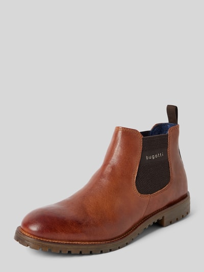 Peek & Cloppenburg bugattiAnkle Boots aus Leder Modell 'Kosta' in cognac