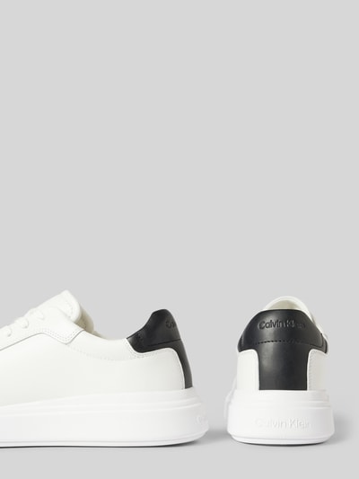 Peek & Cloppenburg CK Calvin KleinLedersneaker mit Label-Prägung in weiss Clearance-Verkauf