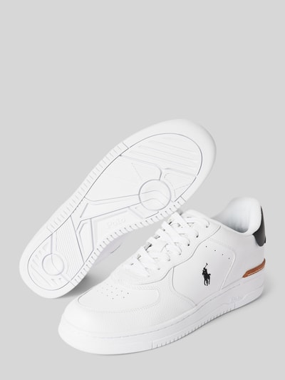 Peek & Cloppenburg Polo Ralph LaurenLedersneaker mit Logo-Stitching Modell 'MASTERS' in weiss Fabrikladen