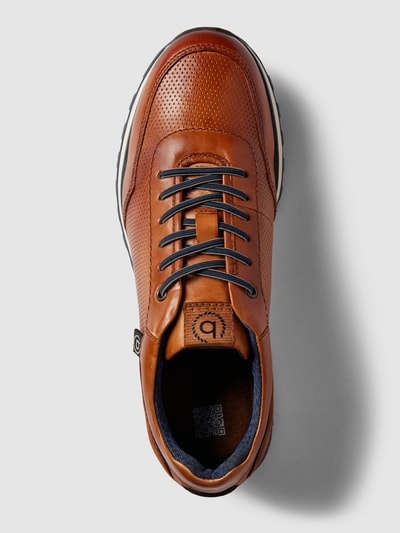 Peek & Cloppenburg bugattiLedersneaker mit Label-Detail Modell 'Cirino' in cognac Im Verkauf