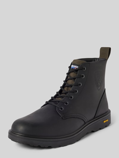 Peek & Cloppenburg Blauer USASchnürstiefel mit Label-Detail Modell 'GUANTANAMO' in black