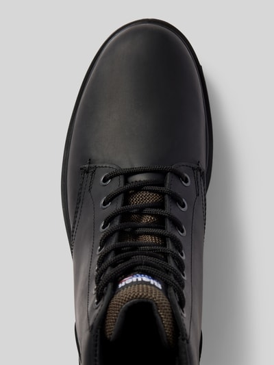 Peek & Cloppenburg Blauer USASchnürstiefel mit Label-Detail Modell 'GUANTANAMO' in black Auslauf