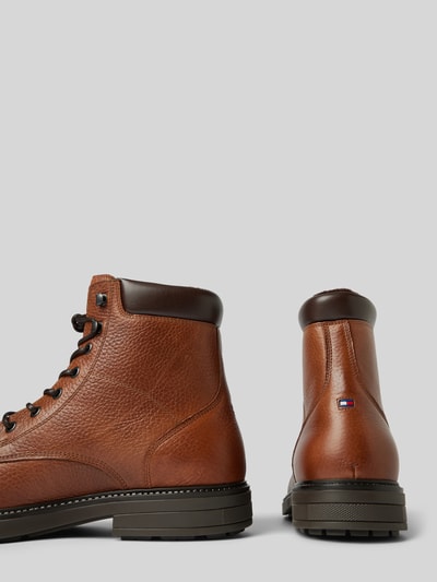 Peek & Cloppenburg Tommy HilfigerLederboots mit Label-Details in cognac Verkauf