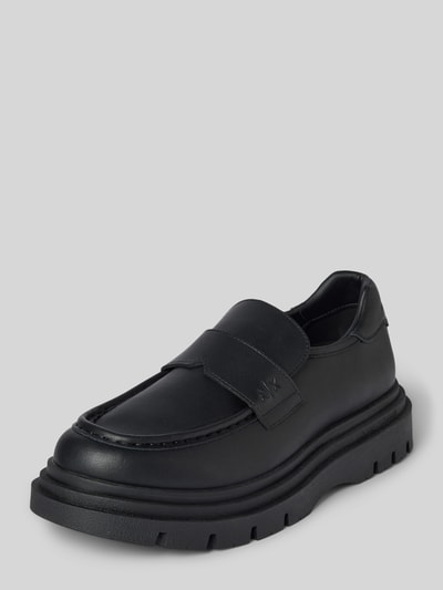 Peek & Cloppenburg ARMANI EXCHANGEPenny Loafer aus Leder mit Schaftbrücke Modell 'Angry' in black