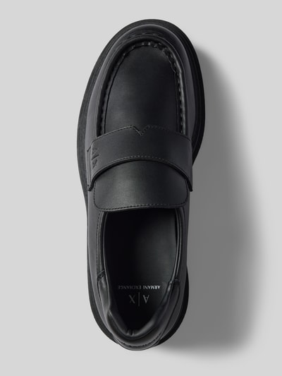 Peek & Cloppenburg ARMANI EXCHANGEPenny Loafer aus Leder mit Schaftbrücke Modell 'Angry' in black Angebote