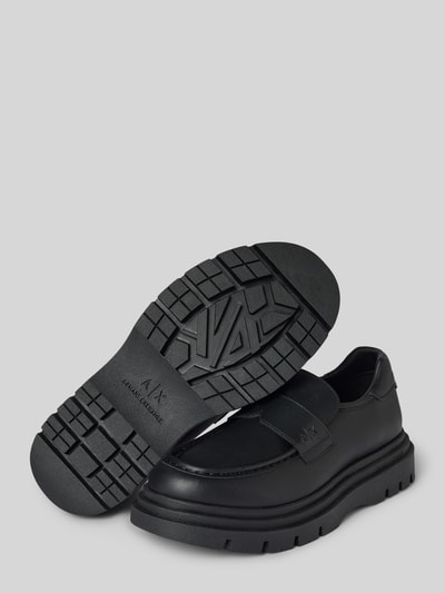 Peek & Cloppenburg ARMANI EXCHANGEPenny Loafer aus Leder mit Schaftbrücke Modell 'Angry' in black Angebote