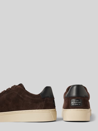 Peek & Cloppenburg GantSneaker aus Leder mit Label-Detail Modell 'Mc Julien' in dunkelbraun im Angebot