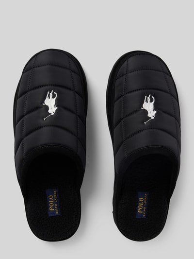Peek & Cloppenburg Polo Ralph LaurenSlides mit Logo-Stitching in black Schlussverkauf