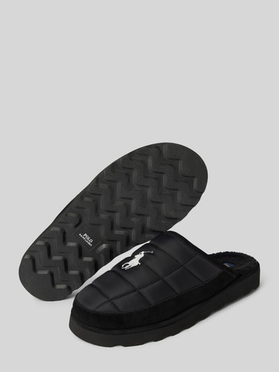 Peek & Cloppenburg Polo Ralph LaurenSlides mit Logo-Stitching in black Schlussverkauf