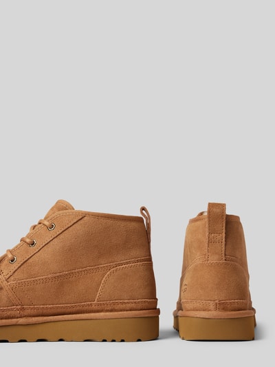 Peek & Cloppenburg UGGSchnürboots aus Leder mit Label-Schriftzug Modell 'NEUMEL' in cognac Rabatt