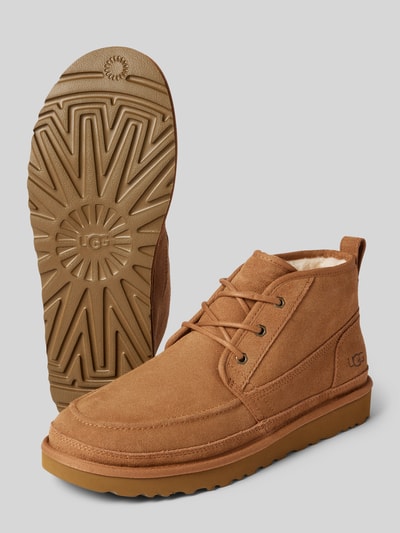 Peek & Cloppenburg UGGSchnürboots aus Leder mit Label-Schriftzug Modell 'NEUMEL' in cognac Rabatt
