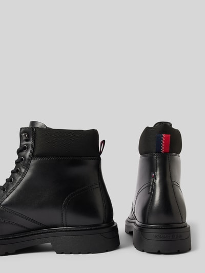 Peek & Cloppenburg Tommy JeansSchnürboots aus Leder mit Label-Detail Modell 'LACE UP' in black Preisnachlass