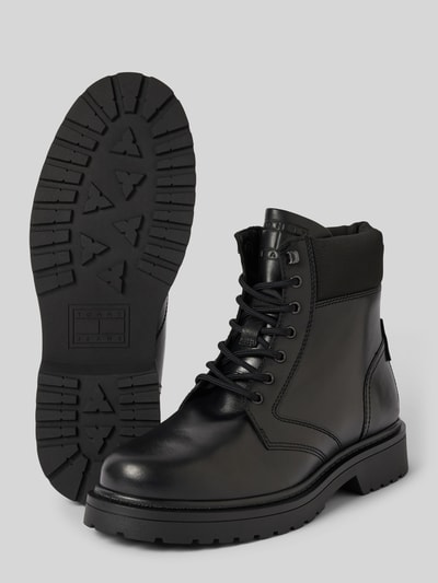 Peek & Cloppenburg Tommy JeansSchnürboots aus Leder mit Label-Detail Modell 'LACE UP' in black Preisnachlass