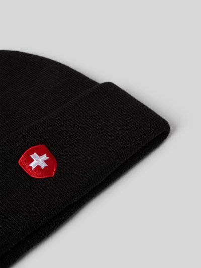 Peek & Cloppenburg WellensteynStrickmütze mit Logo-Stitching in black Osterangebot