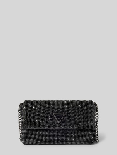 Peek & Cloppenburg GuessClutch mit Ziersteinbesatz Modell 'ZALINA FLAP' in black Saisonale Angebote