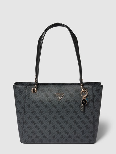Peek & Cloppenburg GuessHandtasche mit Allover-Muster Modell 'NOELLE NOEL TOTE' in graphit Kauf eins, bekomm eins gratis