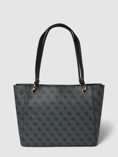 Peek & Cloppenburg GuessHandtasche mit Allover-Muster Modell 'NOELLE NOEL TOTE' in graphit Kauf eins, bekomm eins gratis