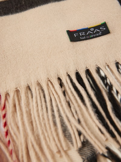 Peek & Cloppenburg FraasSchal mit Fransen Modell 'Cashmink Karo' in beige Kostenlose Rückgabe