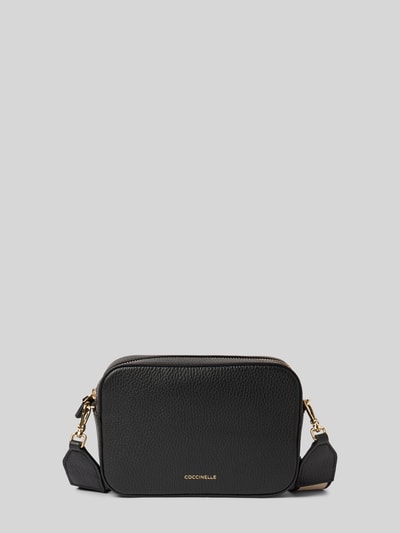 Peek & Cloppenburg CoccinelleLederumhängetasche mit Label-Schriftzug Modell 'TEBE' in black Begrenzte Freigabe