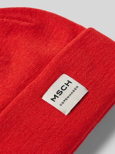 Peek & Cloppenburg MSCH CopenhagenBeanie mit Label-Patch Modell 'Mojo' in rot Clearance-Verkauf