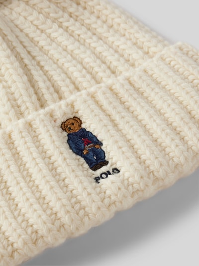 Peek & Cloppenburg Polo Ralph LaurenPudelmütze mit Label-Detail in offwhite Begrenzt auf 3 Tage