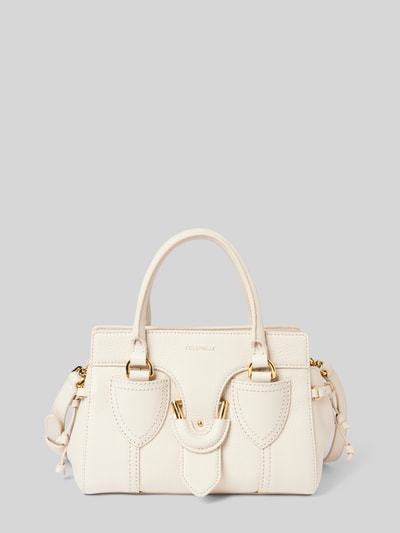 Peek & Cloppenburg CoccinelleHandtasche mit Label-Print Modell 'YORK' in ecru Speichern exportieren