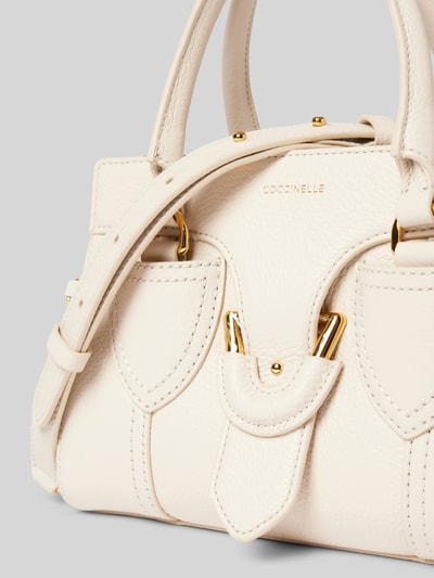 Peek & Cloppenburg CoccinelleHandtasche mit Label-Print Modell 'YORK' in ecru Speichern exportieren