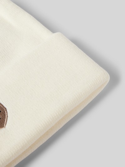 Peek & Cloppenburg WellensteynStrickmütze mit Logo-Stitching in weiss Kostenloser Versand