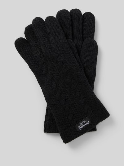 Peek & Cloppenburg EEMWollhandschuhe mit Label-Patch in black Limitierter Zeitrabatt